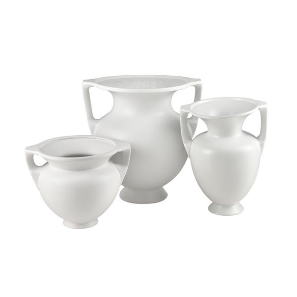 Atlas Tellis Vase - Sculptural Ceramic Decor with Greek-Inspired Design and Modern Fluted Elegance Large AC11633-02