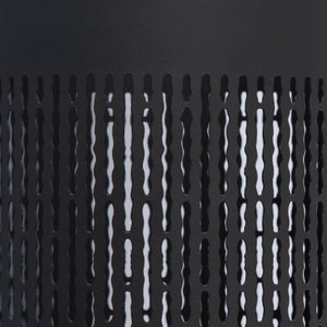 Atlas Terrell Hurricane - Striking Matte Black Decorative Accessory with Natural Wood Base for Elegance Medium Matte Black AC11636-02