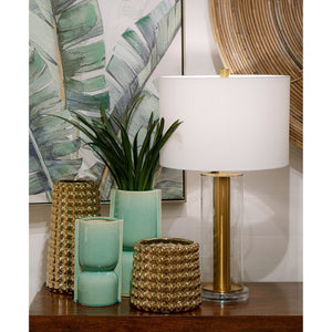 Atlas Theo Vase - Elegant Metallic Finish Decorative Accessory for Modern and Classic Home Interiors Small AC11637-01