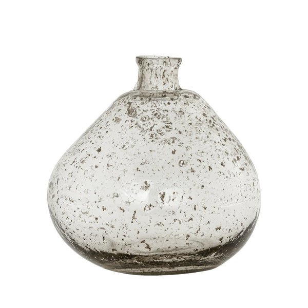 Atlas Tollington Round Bottle Vase - Modern Glass Accent for Stylish Decor and Versatile Arrangements Short Clear AC11643-01