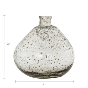 Atlas Tollington Round Bottle Vase - Modern Glass Accent for Stylish Decor and Versatile Arrangements Short Clear AC11643-01