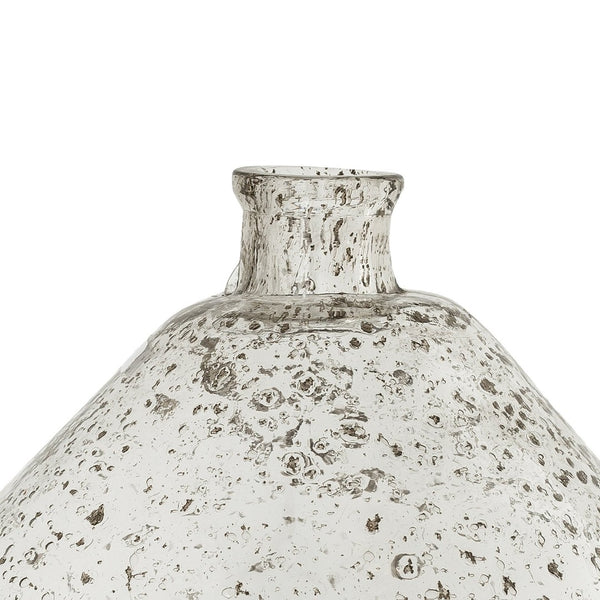 Atlas Tollington Round Bottle Vase - Modern Glass Accent for Stylish Decor and Versatile Arrangements Short Clear AC11643-01