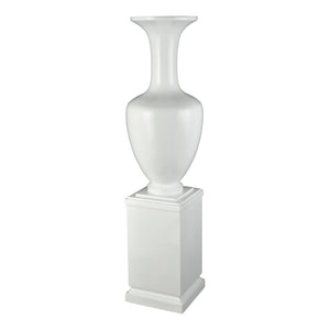 Atlas Trieste Vase: Modern Sculptural Elegance for Home Decor - Glossy White, 59" Floor Display Accessory AC11649-01