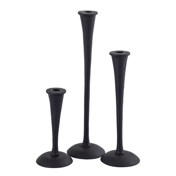 Atlas Trumpet Candleholder Set of 3 - Vintage-Inspired Taper Holders for Elegant Tabletop Displays AC11651-01S