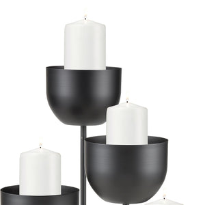 Atlas Tulip Candleholder - Elegant Metal Centerpiece with Four Sculptural Stems for Modern Table Decor AC11656-01