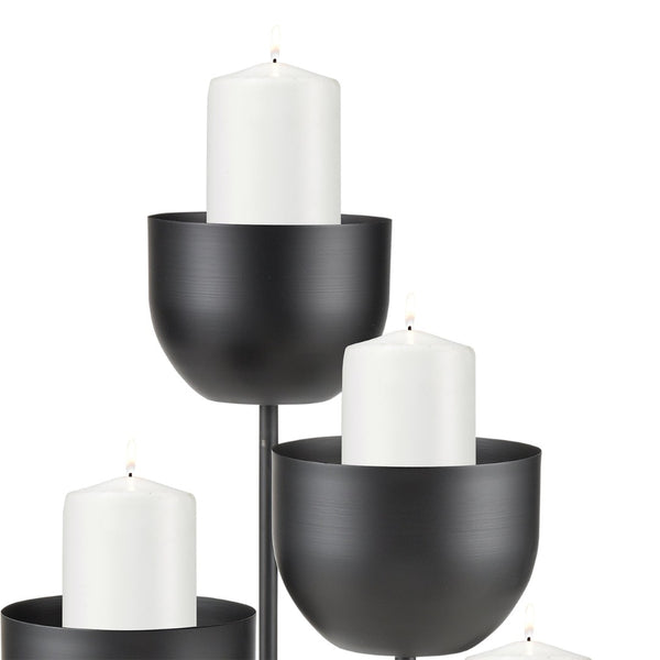 Atlas Tulip Candleholder - Elegant Metal Centerpiece with Four Sculptural Stems for Modern Table Decor AC11656-01