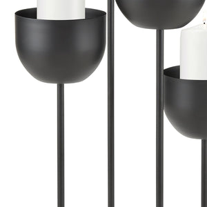 Atlas Tulip Candleholder - Elegant Metal Centerpiece with Four Sculptural Stems for Modern Table Decor AC11656-01