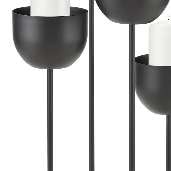 Atlas Tulip Candleholder - Elegant Metal Centerpiece with Four Sculptural Stems for Modern Table Decor AC11656-01