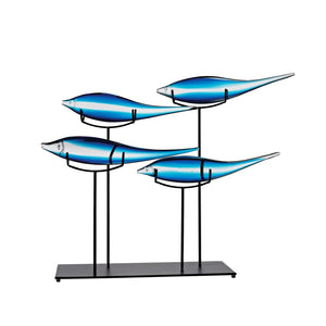 Atlas Tultui Decorative Object - Artisan Glass Fish Sculpture for Stunning Home or Office Décor Display Small AC11658-01