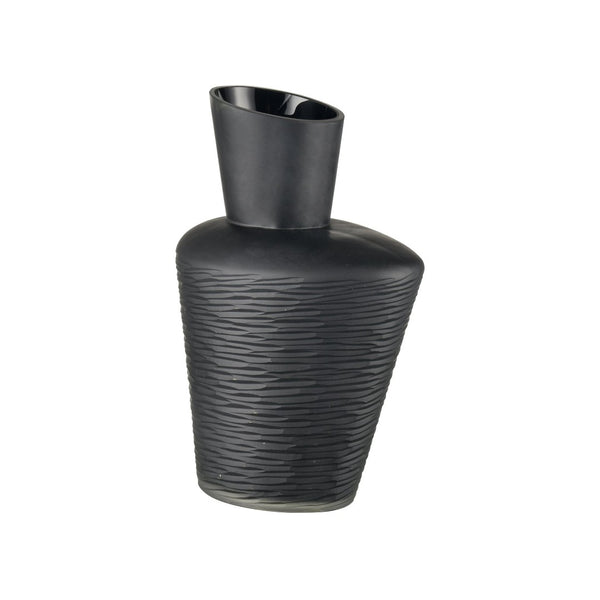 Atlas Tuxedo Vase - Sculptural Glass Art Piece with Asymmetric Design for Modern and Minimalist Interiors Small AC11659-01