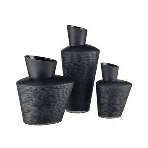 Atlas Tuxedo Vase - Sculptural Glass Art Piece with Asymmetric Design for Modern and Minimalist Interiors Small AC11659-01
