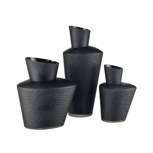 Atlas Tuxedo Vase - Sculptural Glass Art Piece with Asymmetric Design for Modern and Minimalist Interiors Small AC11659-01
