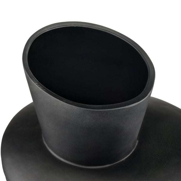 Atlas Tuxedo Vase - Sculptural Glass Art Piece with Asymmetric Design for Modern and Minimalist Interiors Small AC11659-01