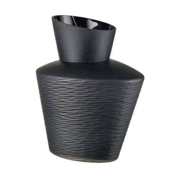Atlas Tuxedo Vase - Sculptural Glass Art Piece with Asymmetric Design for Modern and Minimalist Interiors Medium AC11659-02