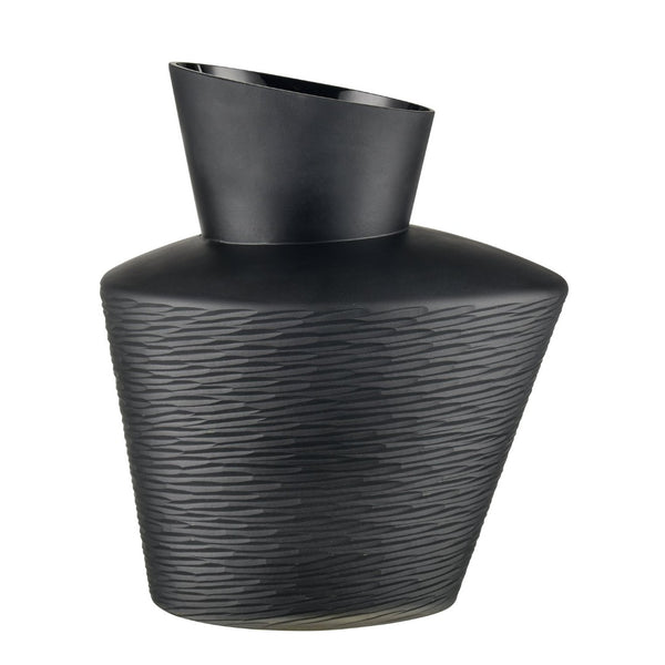 Atlas Tuxedo Vase - Sculptural Glass Art Piece with Asymmetric Design for Modern and Minimalist Interiors Medium AC11659-02