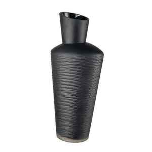 Atlas Tuxedo Vase - Sculptural Glass Art Piece with Asymmetric Design for Modern and Minimalist Interiors Large AC11659-03