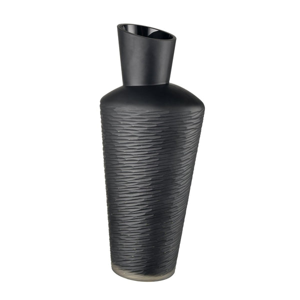Atlas Tuxedo Vase - Sculptural Glass Art Piece with Asymmetric Design for Modern and Minimalist Interiors Large AC11659-03