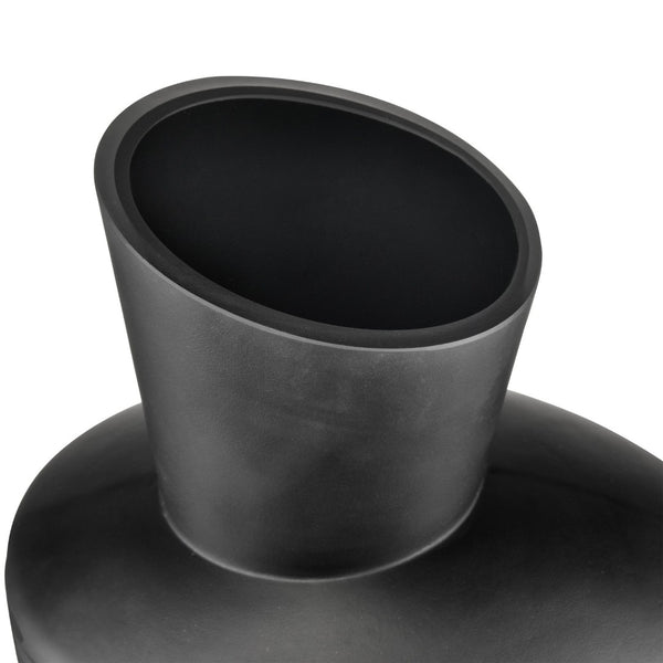 Atlas Tuxedo Vase - Sculptural Glass Art Piece with Asymmetric Design for Modern and Minimalist Interiors Large AC11659-03