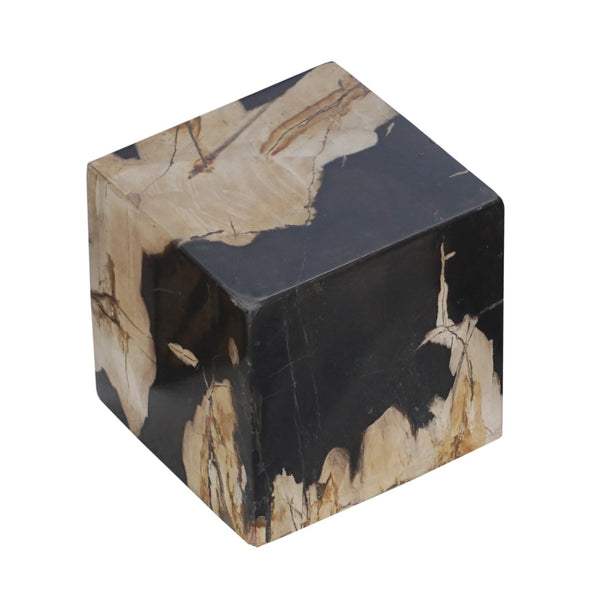 Atlas Vertex Decorative Object - Unique Petrified Wood Sculpture for Modern Rustic Home Accents & Decor AC11663-01