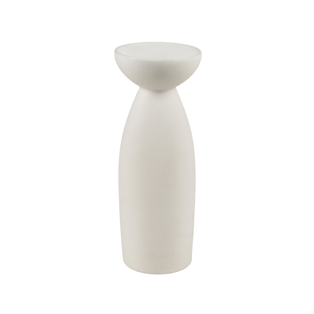 Atlas Vickers Vase - Modern Sculptural Earthenware Décor for Fresh Flowers or Striking Centerpiece Display Medium White AC11664-01
