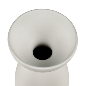 Atlas Vickers Vase - Modern Sculptural Earthenware Décor for Fresh Flowers or Striking Centerpiece Display Medium White AC11664-01