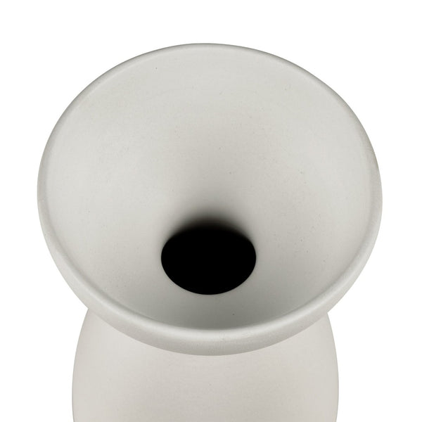 Atlas Vickers Vase - Modern Sculptural Earthenware Décor for Fresh Flowers or Striking Centerpiece Display Medium White AC11664-01