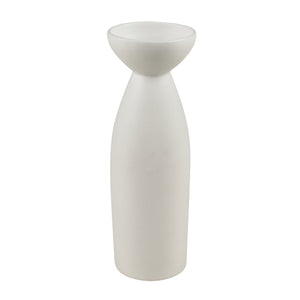 Atlas Vickers Vase - Modern Sculptural Earthenware Décor for Fresh Flowers or Striking Centerpiece Display Large White AC11664-02