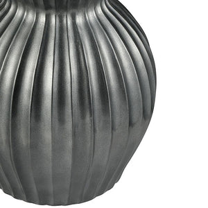 Atlas Vistula Tall Pewter Planter - Sculptural Fiberglass Design for Indoor & Outdoor Elegance, 47.6” H AC11666-01