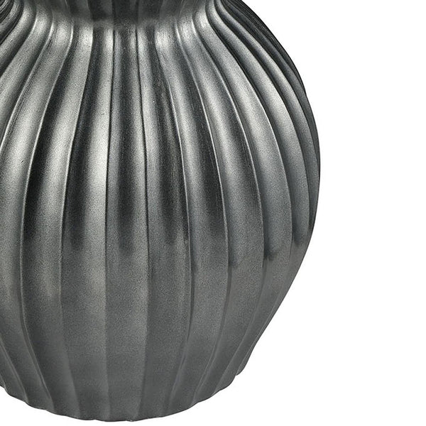 Atlas Vistula Tall Pewter Planter - Sculptural Fiberglass Design for Indoor & Outdoor Elegance, 47.6” H AC11666-01