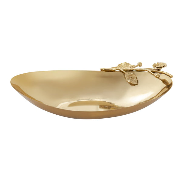 Atlas Walton Bowl - Elegant Gold Metal Centerpiece with Organic Shape and Nature-Inspired Detailing AC11667-01