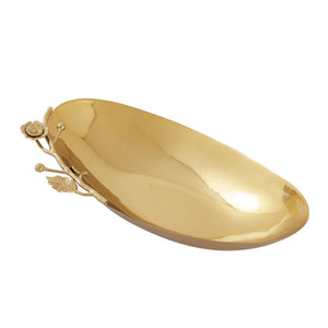 Atlas Walton Bowl - Elegant Gold Metal Centerpiece with Organic Shape and Nature-Inspired Detailing AC11667-01