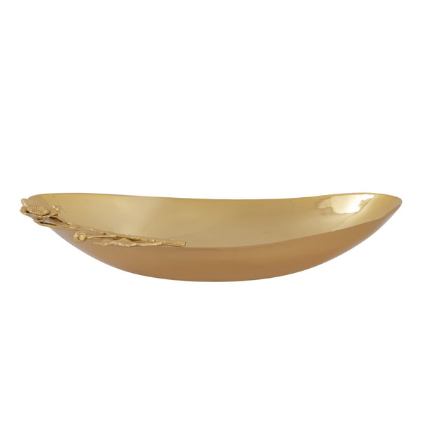 Atlas Walton Bowl - Elegant Gold Metal Centerpiece with Organic Shape and Nature-Inspired Detailing AC11667-01