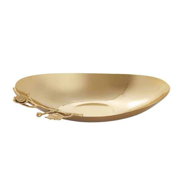 Atlas Walton Bowl - Elegant Gold Metal Centerpiece with Organic Shape and Nature-Inspired Detailing AC11667-01