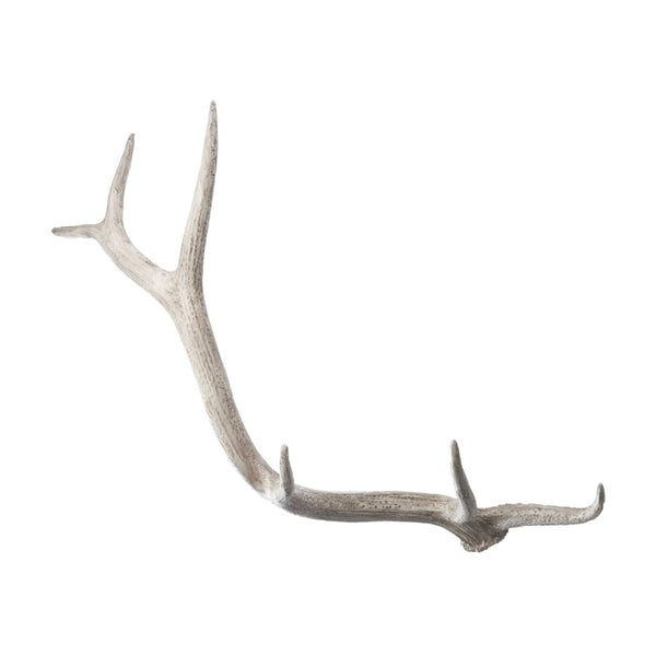 Atlas Weathered Resin Elk Antler Decor - Rustic White Finish for Home Accents & Nature-Inspired Displays AC11671-01