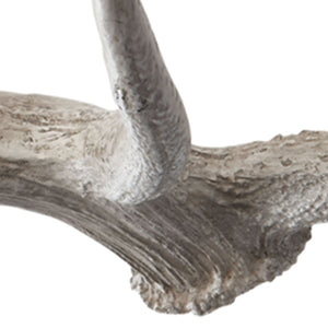 Atlas Weathered Resin Elk Antler Decor - Rustic White Finish for Home Accents & Nature-Inspired Displays AC11671-01