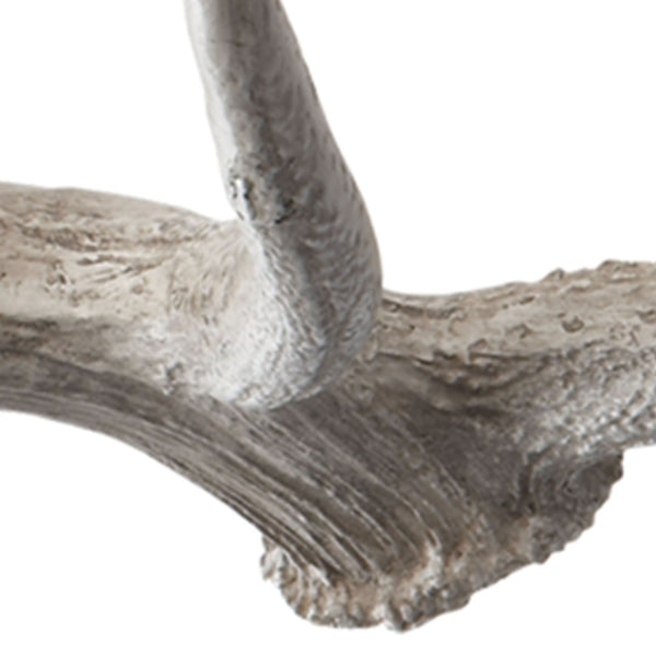 Atlas Weathered Resin Elk Antler Decor - Rustic White Finish for Home Accents & Nature-Inspired Displays AC11671-01