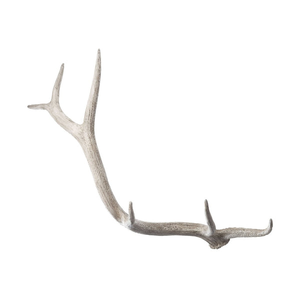 Atlas Weathered Resin Elk Antler Decor - Rustic White Finish for Home Accents & Nature-Inspired Displays AC11671-01