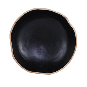 Atlas Weller Bowl Set of 2 – Artisanal Teak with Satin Black Interior for Modern Home Decor & Organization AC11674-01S