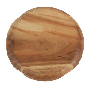 Atlas Weller Plate - Handcrafted Decorative Accent in Satin Black & Natural Suar Wood for Stylish Decor AC11675-01