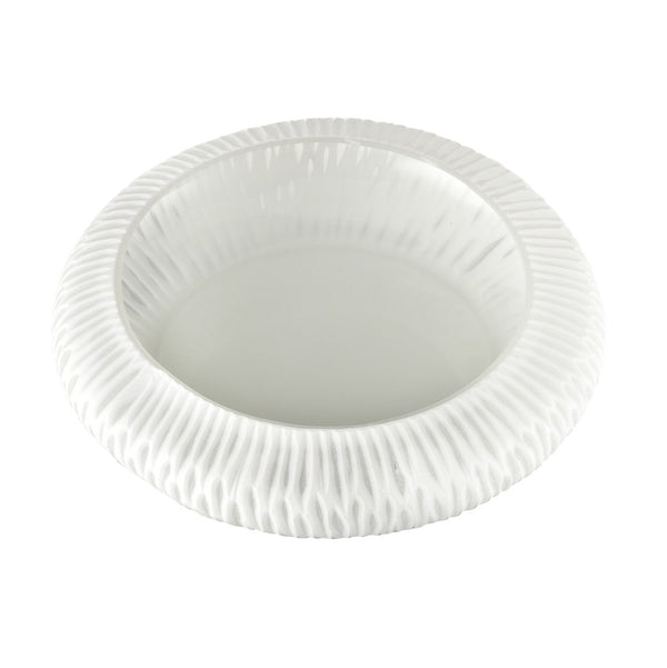 Atlas Wendy Bowl - Elegant Frosted Glass Decorative Centerpiece for Coastal & Scandinavian Interiors AC11676-01