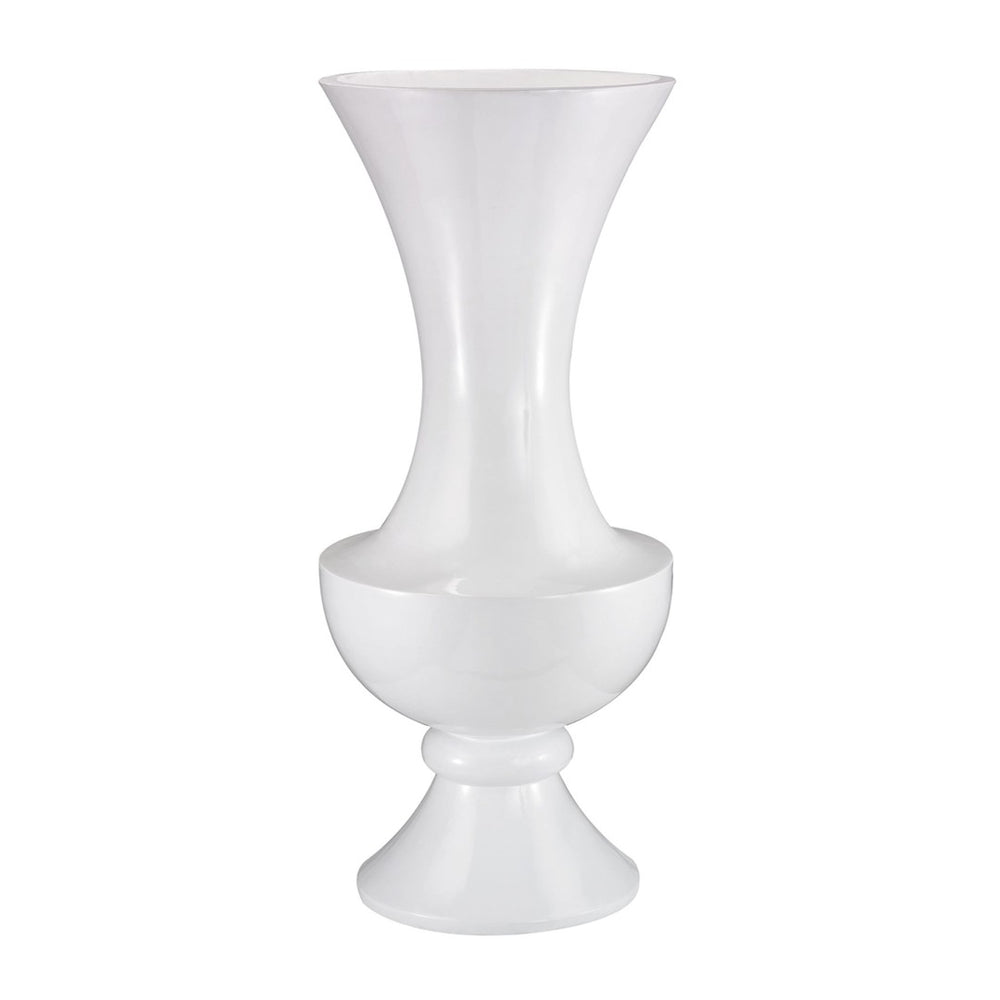 Atlas Wide Urn Vase - Modern Glossy Statement Piece for Dramatic Floral Arrangements & Stylish Decor Accents AC11682-01