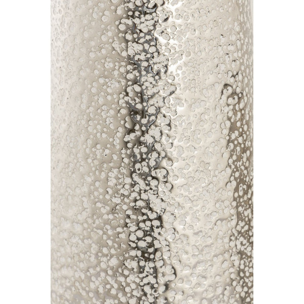 Atlas Willa Hammered Silver Metal Vase Set of 2 - Stylish Decorative Accents for Floral Arrangements AC11683-01S