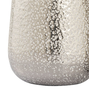 Atlas Willa Hammered Silver Metal Vase Set of 2 - Stylish Decorative Accents for Floral Arrangements AC11683-01S