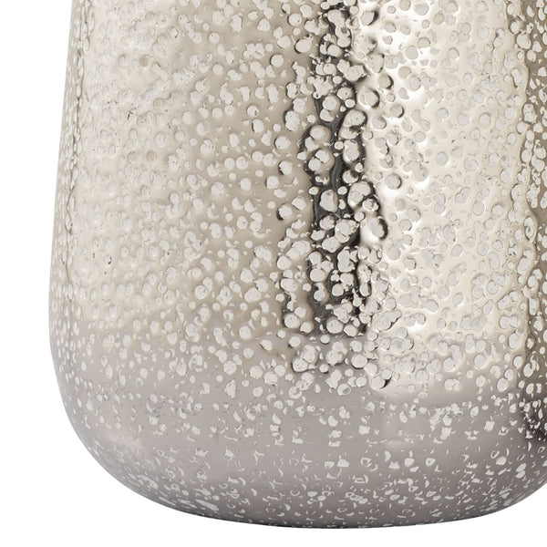 Atlas Willa Hammered Silver Metal Vase Set of 2 - Stylish Decorative Accents for Floral Arrangements AC11683-01S