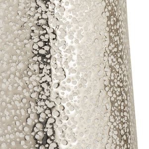 Atlas Willa Hammered Silver Metal Vase Set of 2 - Stylish Decorative Accents for Floral Arrangements AC11683-01S