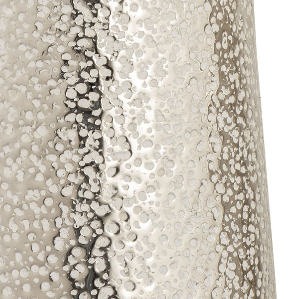 Atlas Willa Hammered Silver Metal Vase Set of 2 - Stylish Decorative Accents for Floral Arrangements AC11683-01S