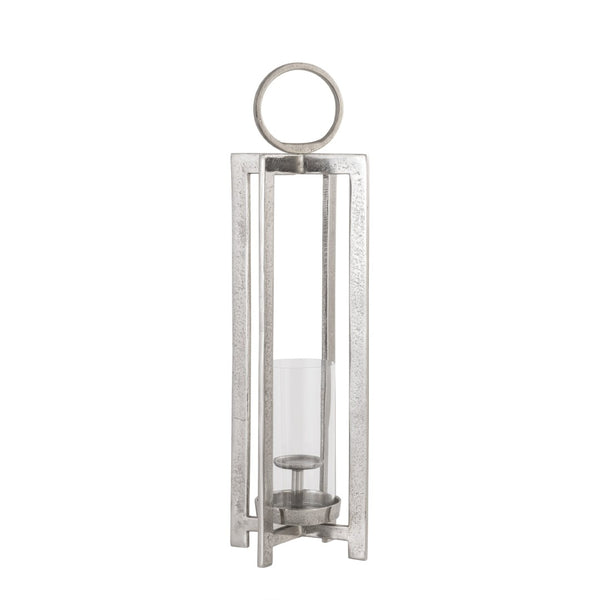 Atlas Wilmot Lantern - Timeless Polished Nickel Accent for Elegant Illumination in Any Space Small Silver AC11684-01