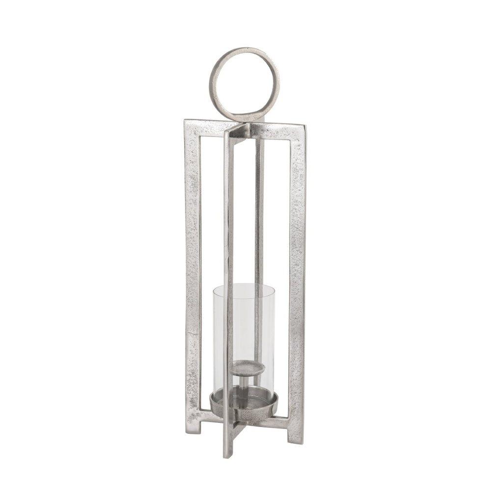 Atlas Wilmot Lantern - Timeless Polished Nickel Accent for Elegant Illumination in Any Space Small Silver AC11684-01