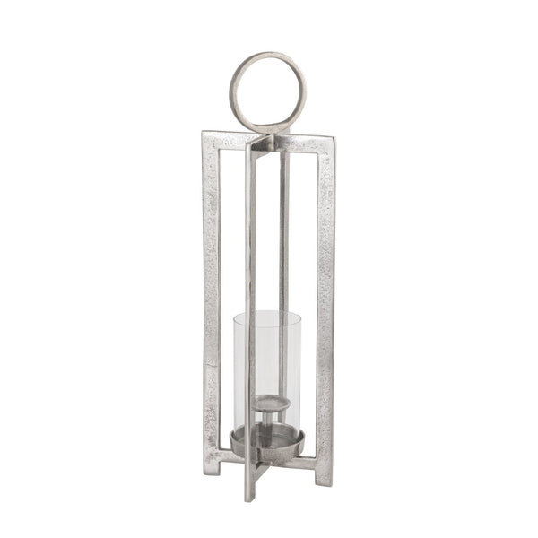 Atlas Wilmot Lantern - Timeless Polished Nickel Accent for Elegant Illumination in Any Space Small Silver AC11684-01