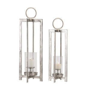 Atlas Wilmot Lantern - Timeless Polished Nickel Accent for Elegant Illumination in Any Space Small Silver AC11684-01